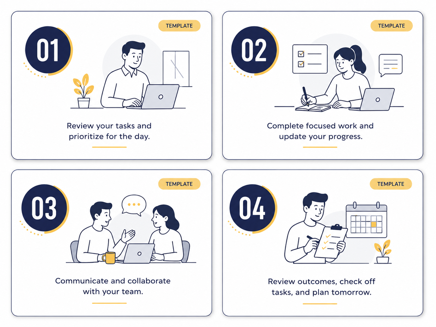 Printable step cards — illustrative template